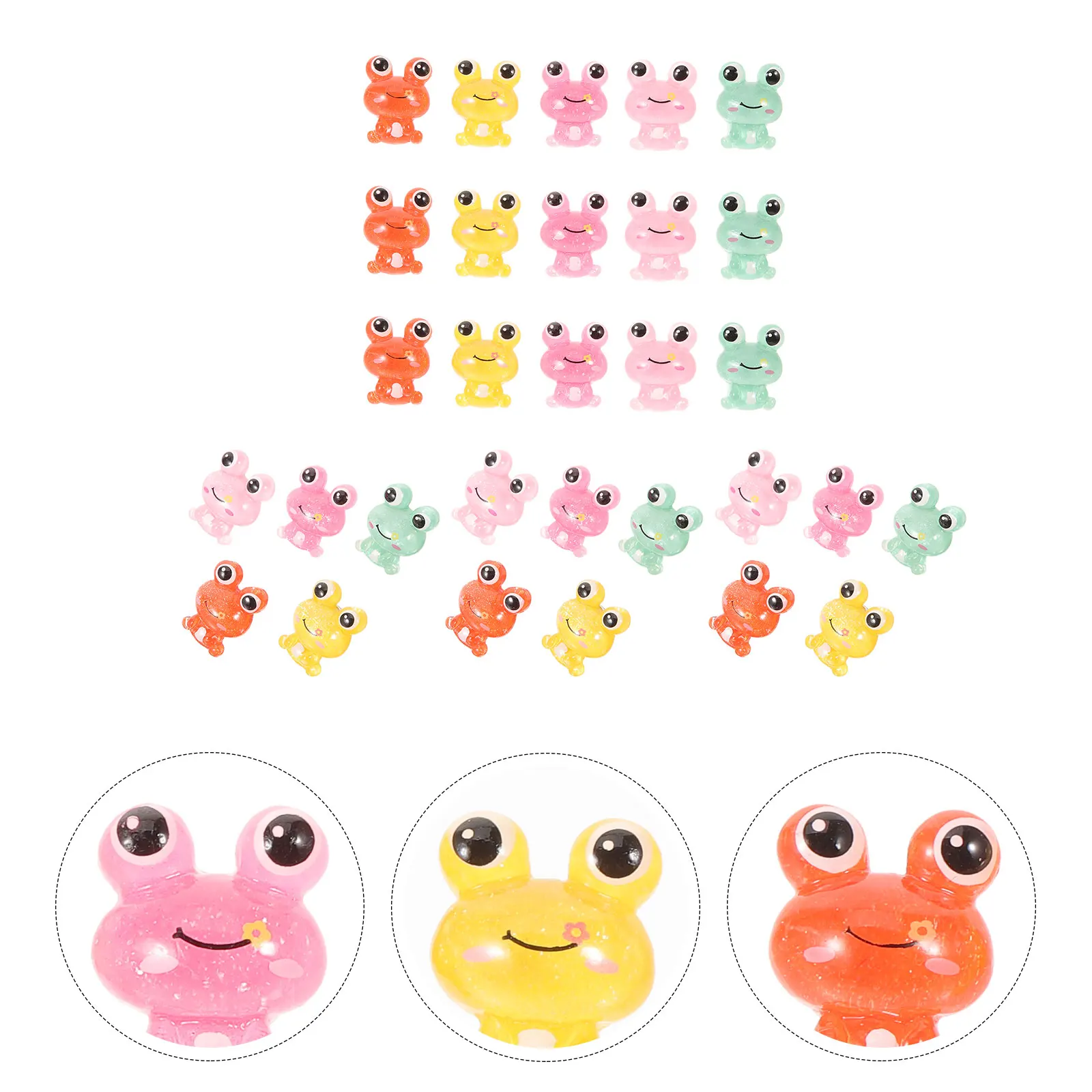 

30pcs Resin Thumbtacks Frog Shaped Push Pins Bright Color Compact Multi-Function Cork Board Accessories Small Pushpins