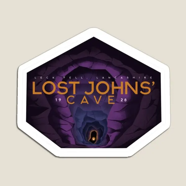 Lost Johns Cave Since 1928 imán hogar para organizador de nevera lindo juguete de decoración divertido refrigerador magnético bebé niños