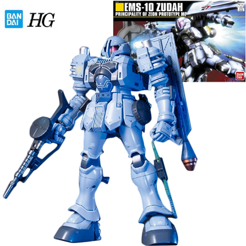 

Bandai Genuine Gundam HGUC Series Model Garage Kit Anime Figure EMS-10 Zudah Gundam Boy Action Assembly Toy Collection Model