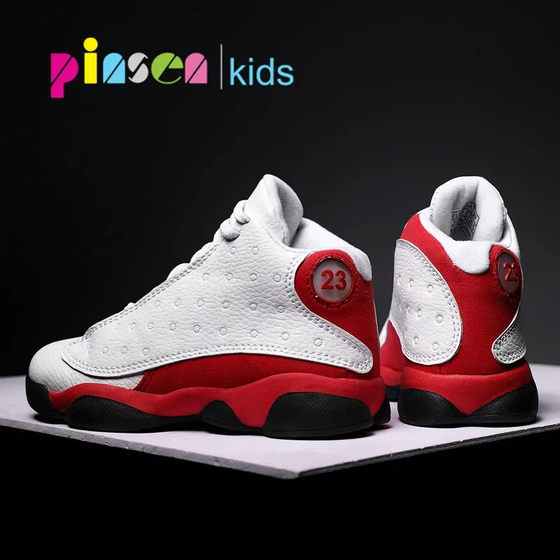 PINSEN 2022 New Kids Basketball Shoes boys Sneakers Non-slip Casual Children Shoes For Boy Girls Sneakers Breathable Sport Shoes