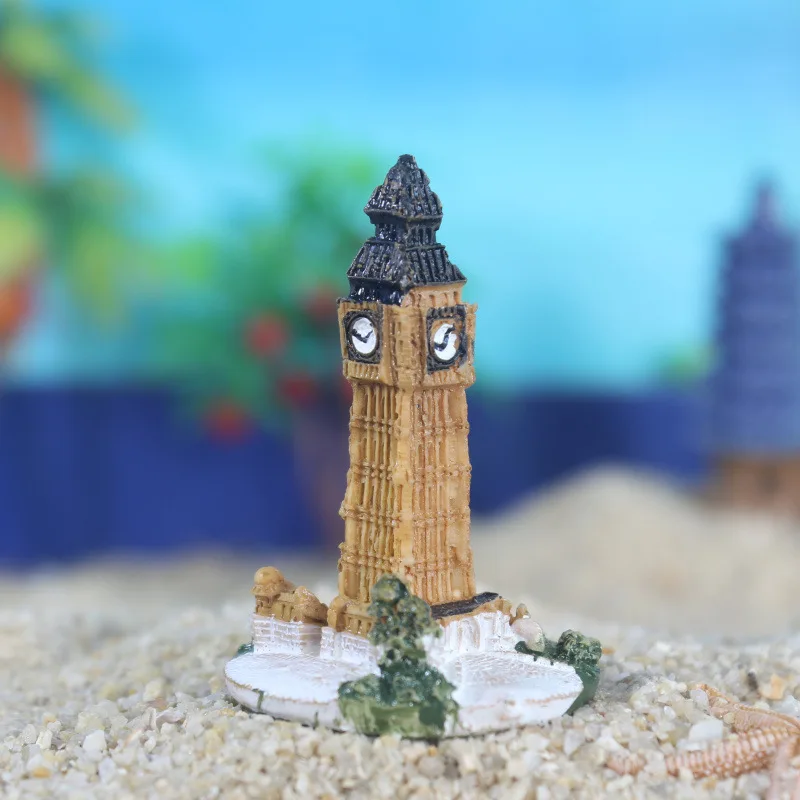 Moscow Bell Tower Premiere Classe Biarritz Lighthouse Psychological Sand Table Accessories Resin Crafts Toy Figures Decorations