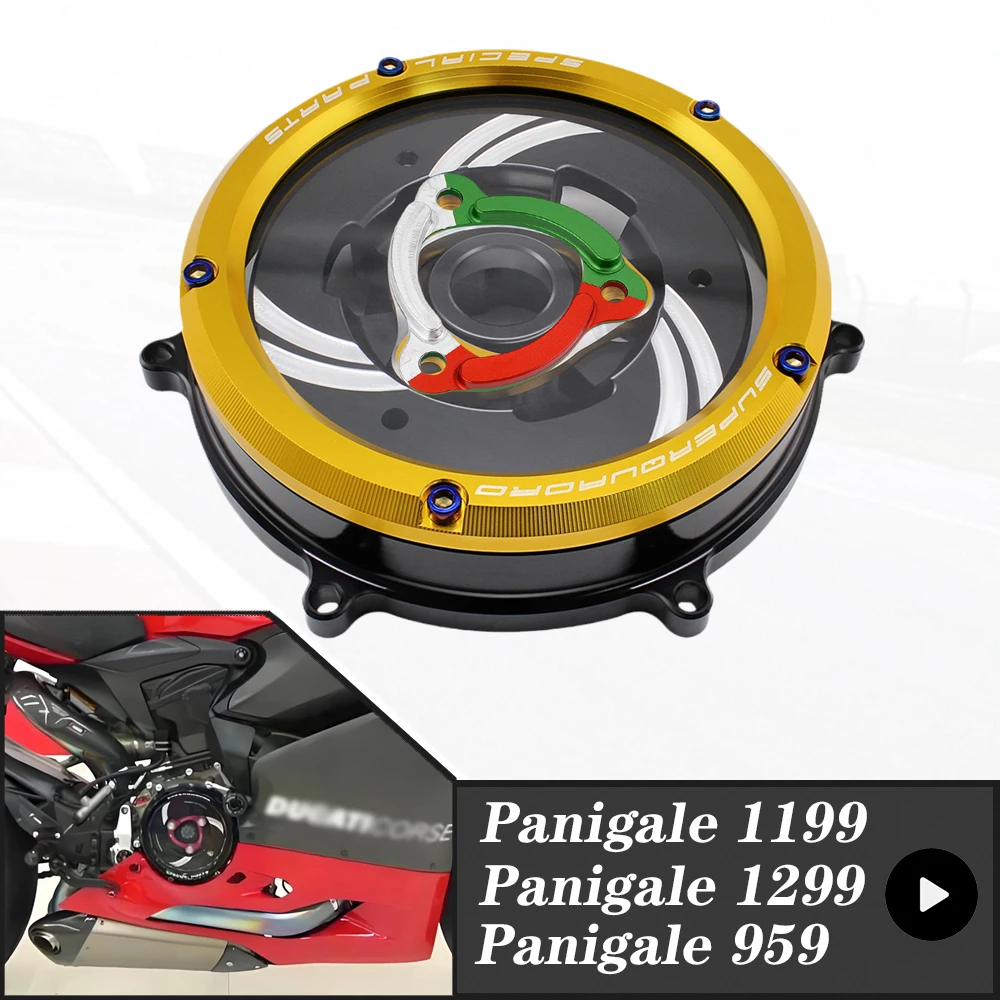 Voor Ducati Panigale 959 1199 1299 V2 Motorfiets Motor Clear Clutch Cover Panigale 959 Panigale 1199 Panigale 1299 Panigale V2