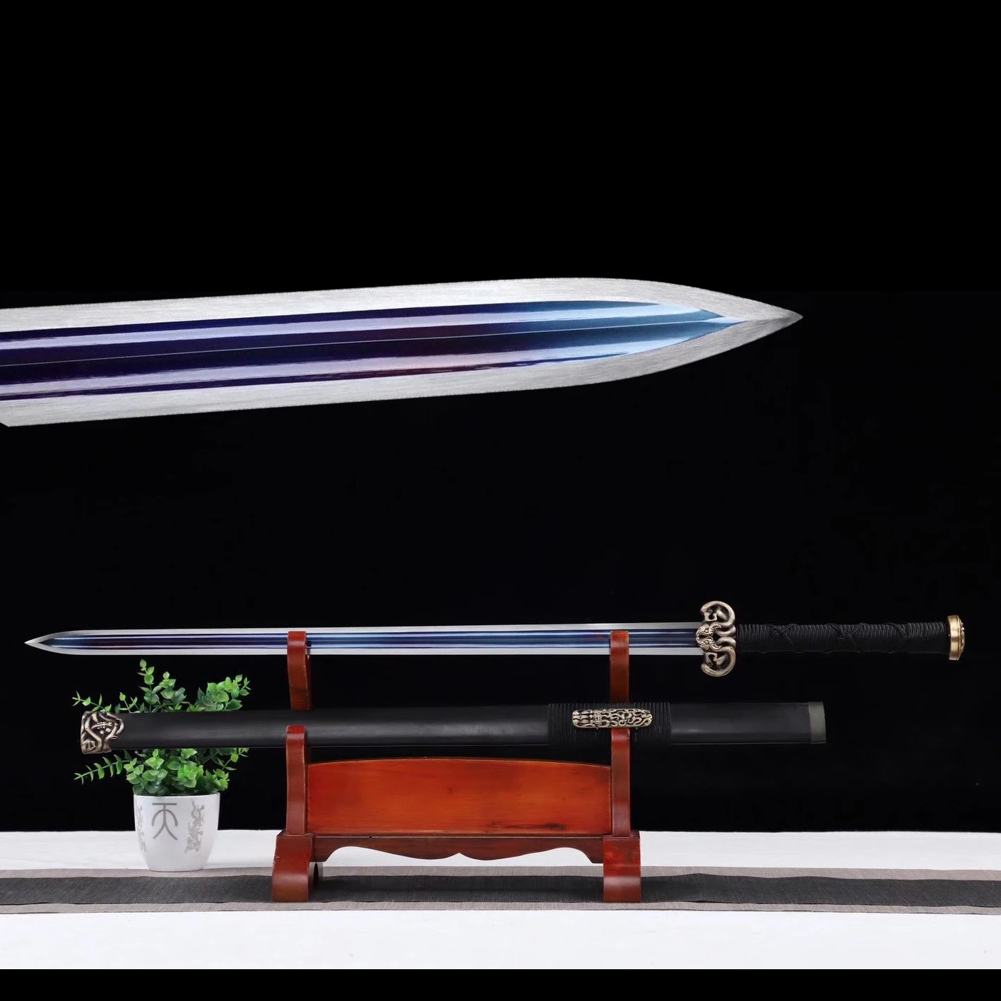 105cm Medieval Wind Snake Battle Sword Real Steel battle readiness weapon Sharp katana Snake Warrior gift can be customized