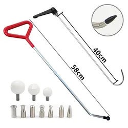 Aço inoxidável Car Dent Repair Tool Set, Push Rods, gancho, Crowbar, Paintless, Remoção