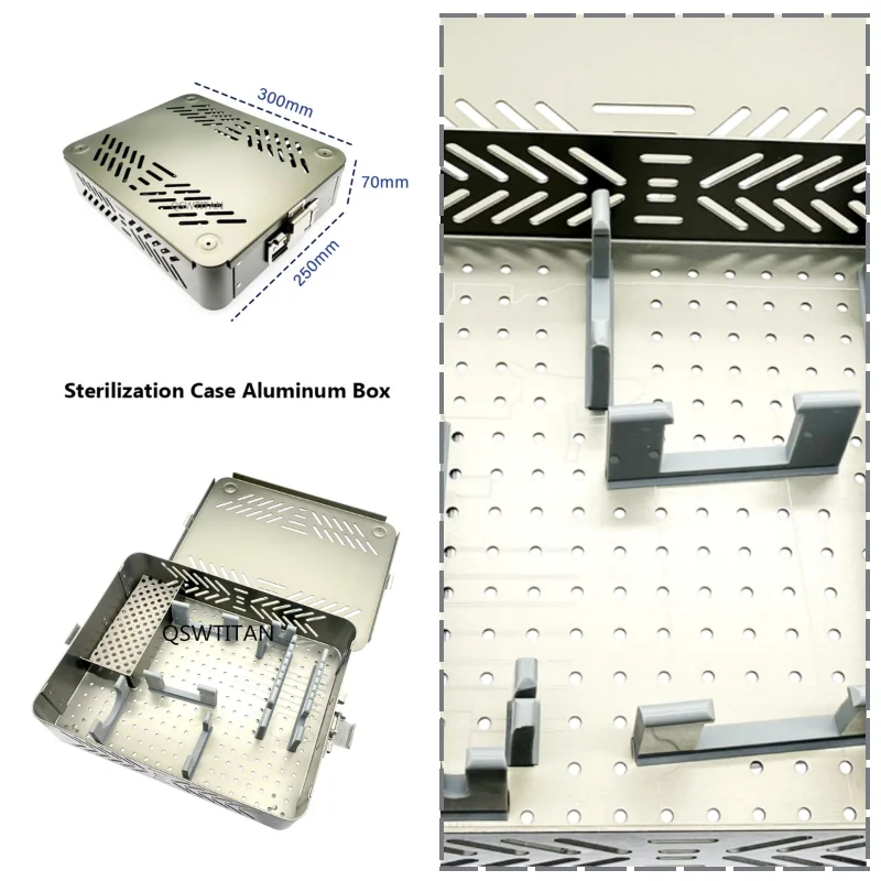 

Aluminum Orthopedic Instrument Sterilization Box Electric Bone Drill Sterilizing Tray Case