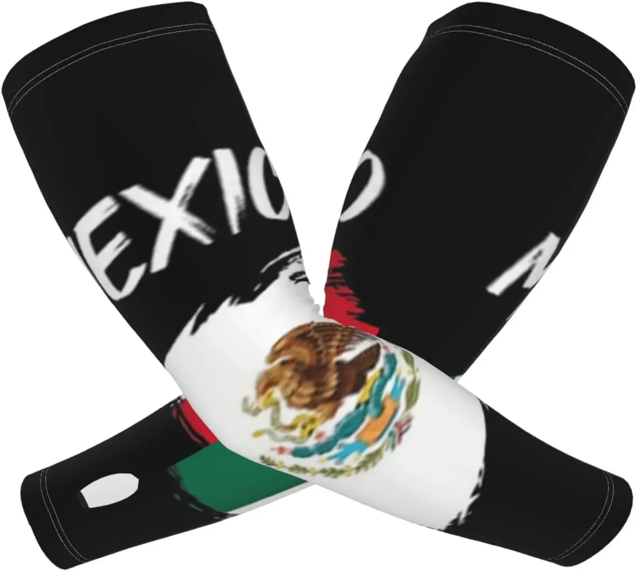 Cute Mexico Flag Arm Sleeves Women Men Mexican Sun Protection Cooling Sun Sleeves Basketball Arm Sleeves