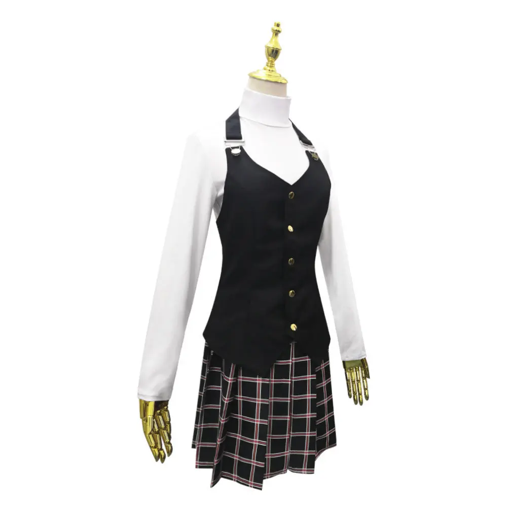 Spel Persona5 Makoto Niijima Cosplay Kostuum Lange Mouw Halter Rok School Uniform Carnaval Halloween Party Suit Vrouwen Jurk