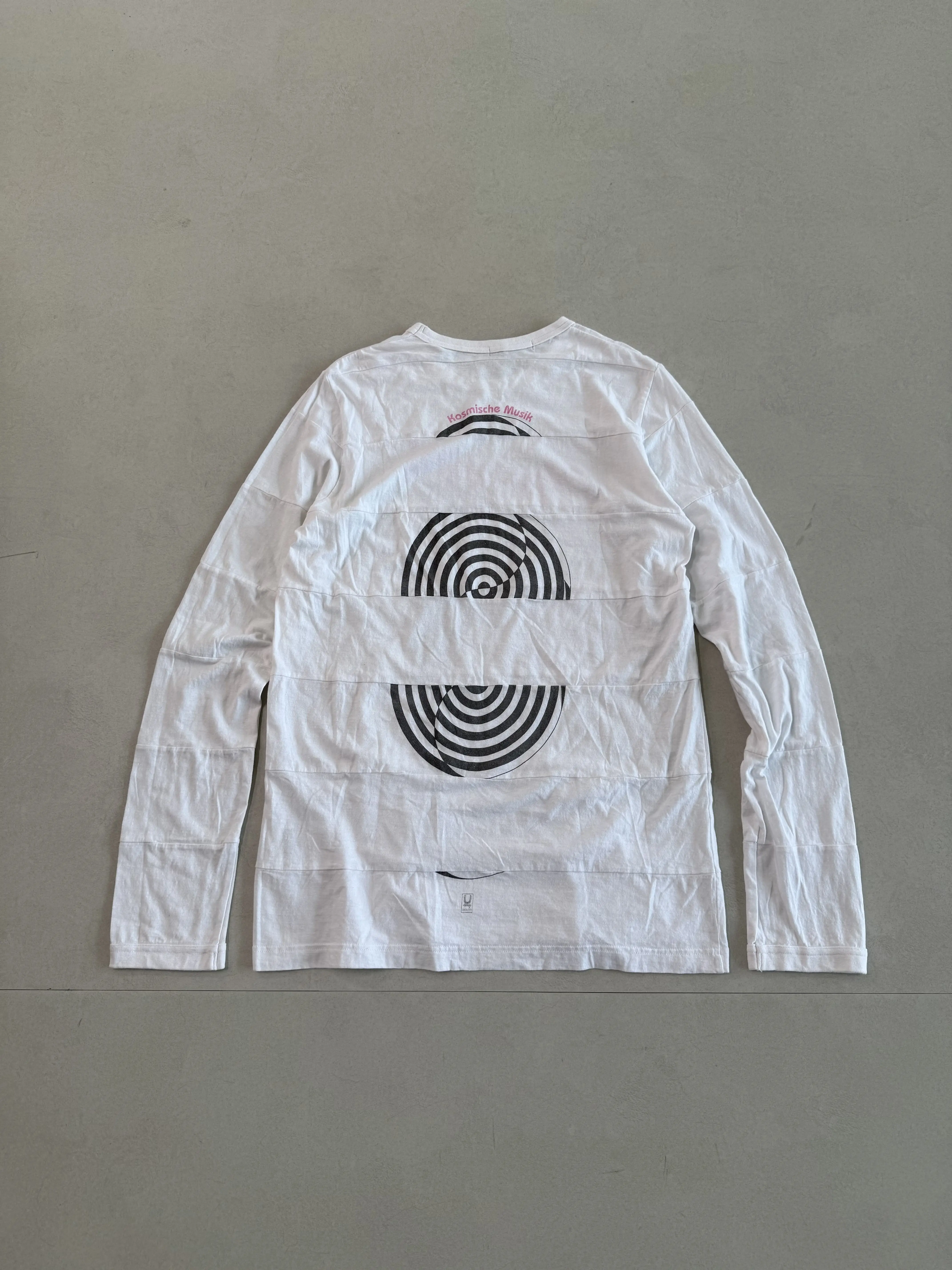 Under 06ss T chuuut shout kluas sheet music deconstruction splicing portrait long sleeve T-shirt