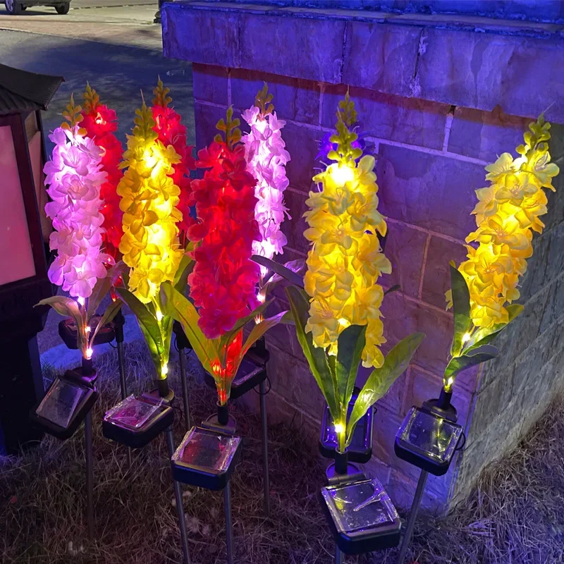 LED Solar Lights Violet Courtyard Home Outdoor Waterproof Lawn Planting Wedding Wedding Decoration Lights Flower