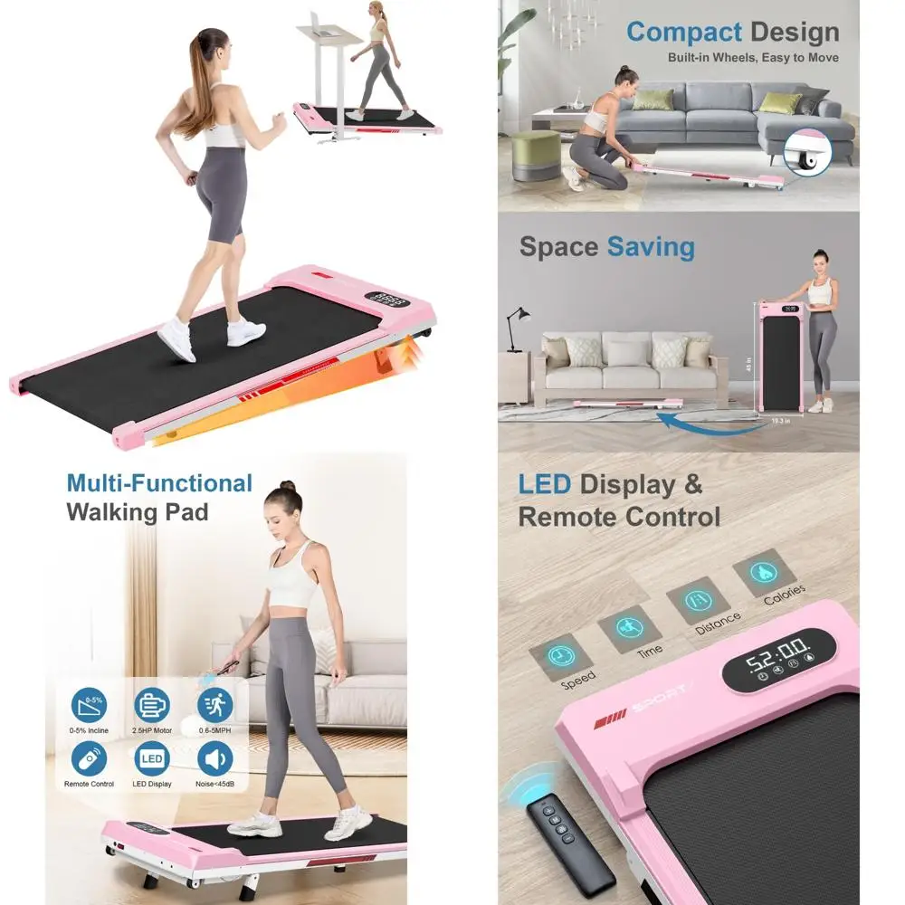

Беговая дорожка под столом для домашнего офиса — широкий ремень, пульт дистанционного управления, простая сборка, портативный тренажер для ходьбы и бега