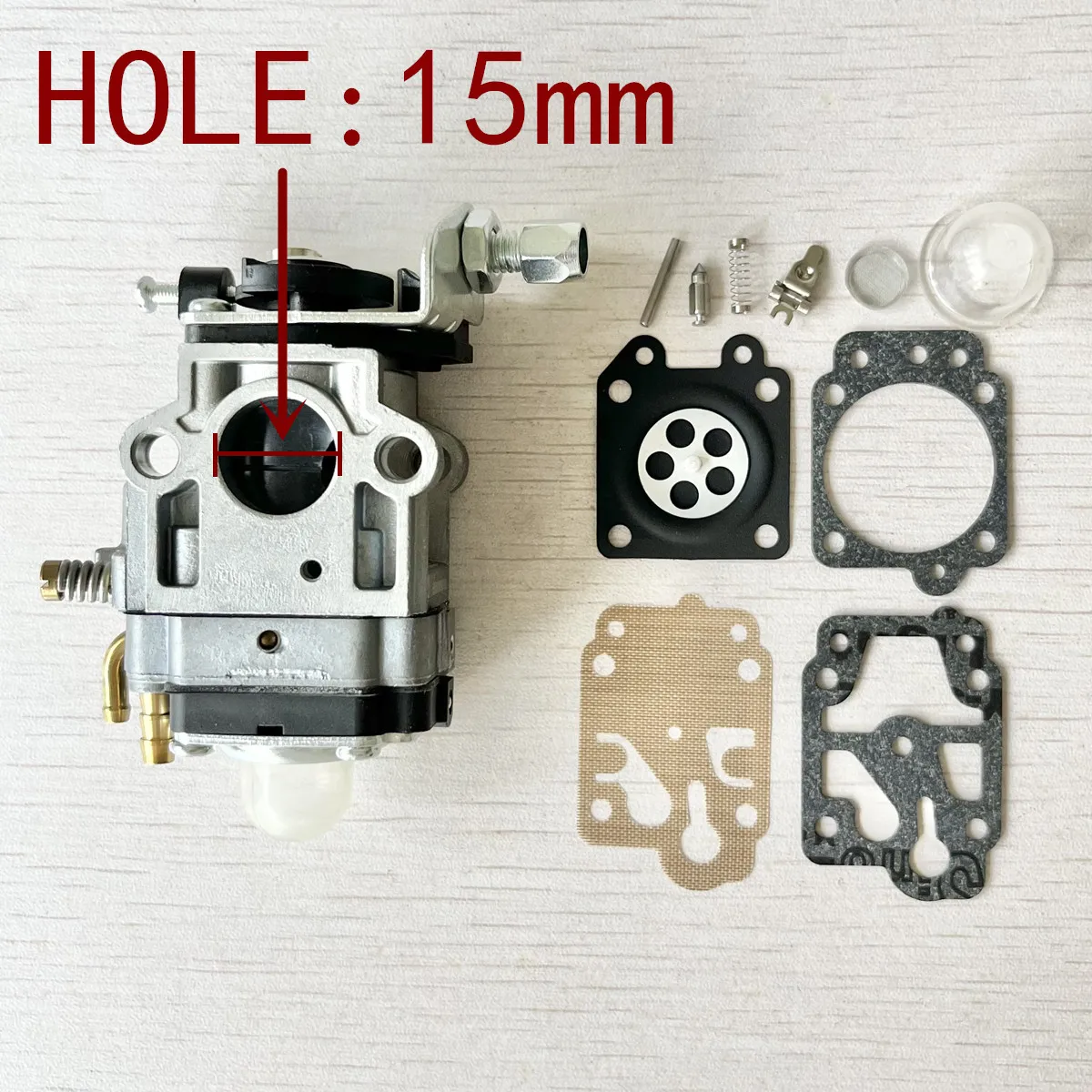 43CC 52CC CG430 CG520 Chinese Brush Cutter Grass Trimmer Carburetor with Repair Kits