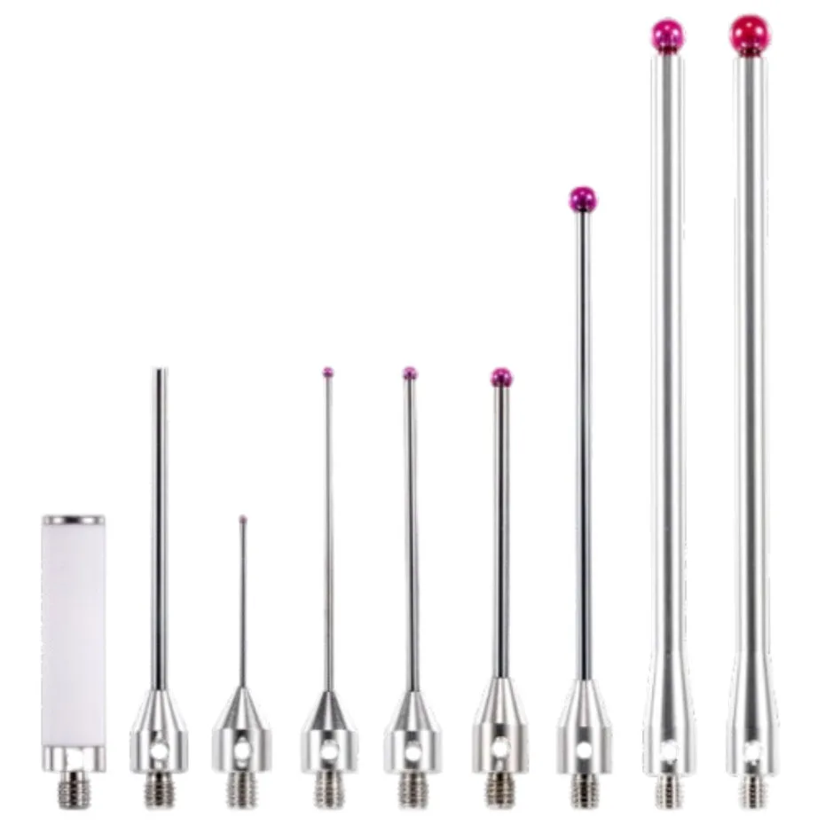 Three dimensional probe, three coordinate measuring ruby probe, CNC machine tool specific measuring needle thread M4