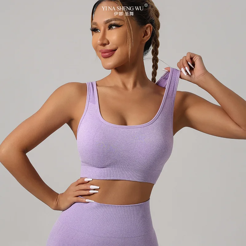 Women Sport Bras Yoga Shirt Fitness Running Vest Underwear Padded Bra Crop Sports Workout Top Wireless Push Up Brassiere New image 4