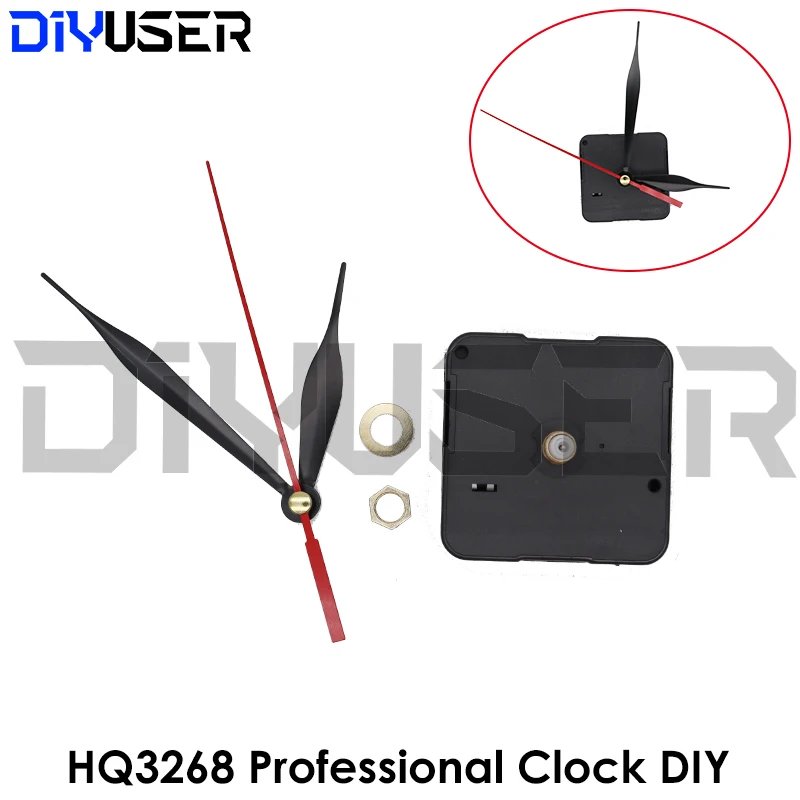 

HQ3268 Professional And Practical Quartz Wall Clock Movement Mechanism DIY Repair Tool Parts Kit with Red Hands