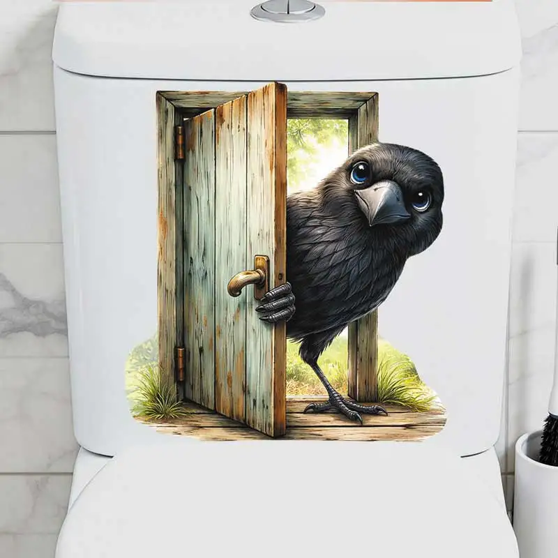 Funny Crow Stickers Decoration for Living Room, Wall, Bedroom, Toilet and Home Decor Waterproof Decals M1590