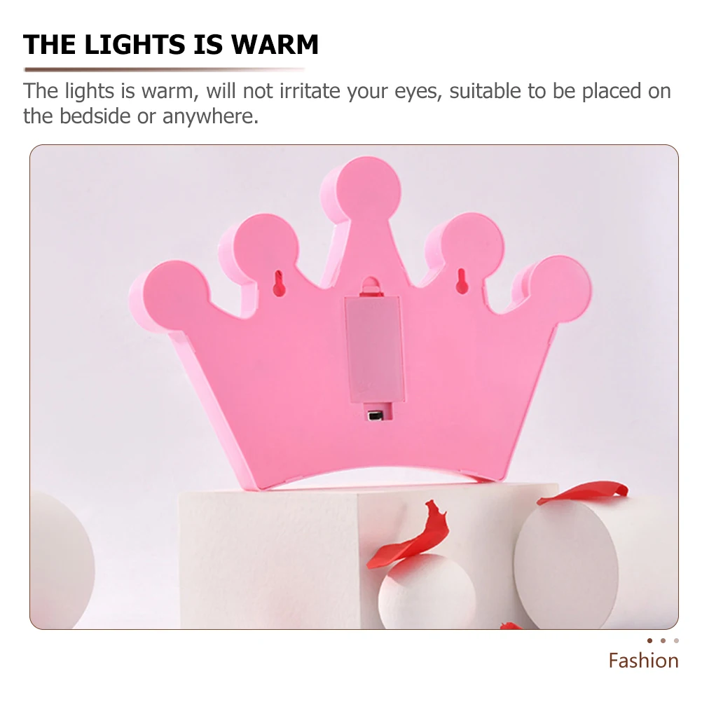 تاج على شكل ضوء الليل مصباح طاولة إبداعي مادة مستقرة آمنة ديكور المنزل السرير المزاج ضوء تاج مصباح الليل