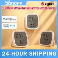 SONOFF SNZB-02D Zigbee Sensor LCD Screen 1-5PCS Smart Temperature Humidity Sensor ZigBee 3.0 Works ZBBrige-P Alexa Google Home