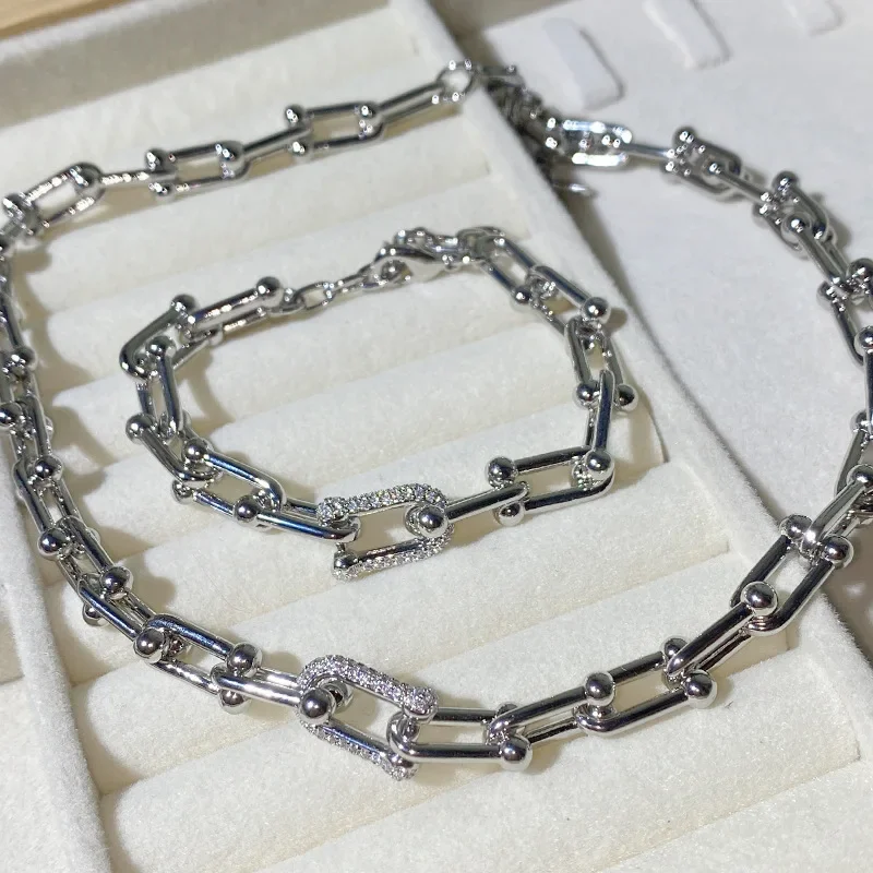 

MDLFES Moissan Diamond Style Classic Hip Hop Necklace Set Gold-plated Micro Pave Hundred Premium