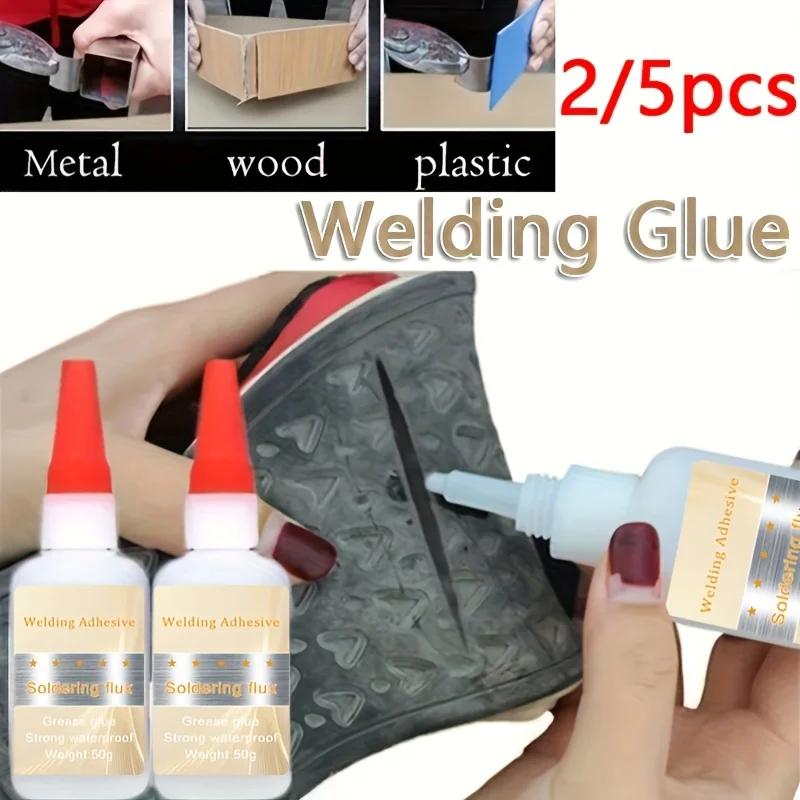 

2/5pcs Super Strong Quick-Dry Adhesive 50g/pc Quick 10 Second Cure Strong Bond Welding Glue For Plastic Metal Wood Ceramic