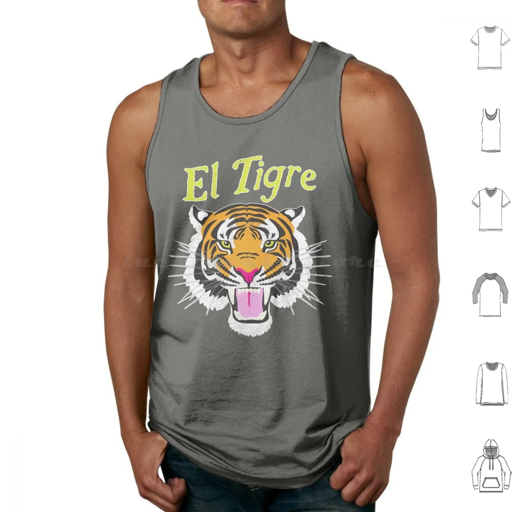 El Tigre Tank Tops Print Cotton Cat Big Cat Cat Cat Tiger Tiger Tiger Tigre El Tigre Tiger Roar Roar Nostalgic Nostalgia