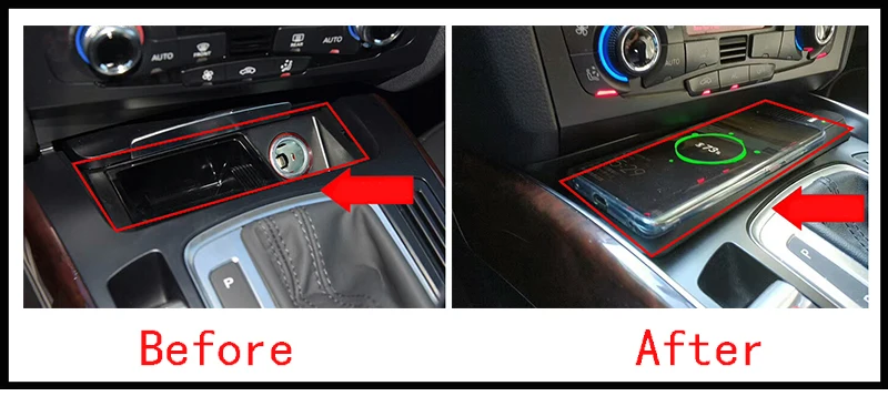 15W Auto-Mittelkonsolen-Wireless-Ladegerät, Handy-Ladestation, Ladehalterung für Audi A4 B8 B9 Allroad A5 S5 RS5 Q5 SQ5 – Detail 2