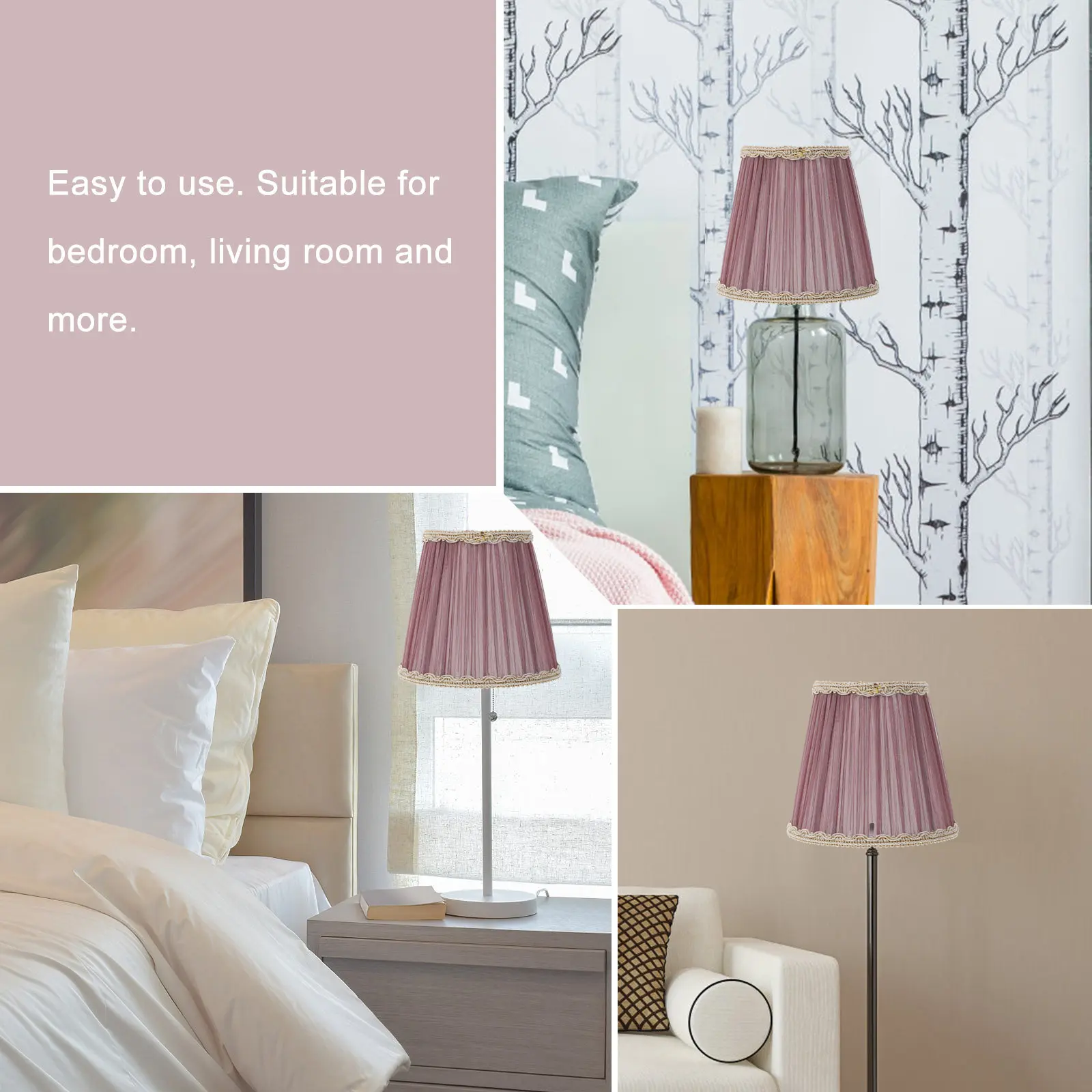 

1Pcs Cloth Lampshade Durable Lamp Cover Modern Decorative Ceiling Floor Lamp Accessories Bedroom Cloth Lampshade