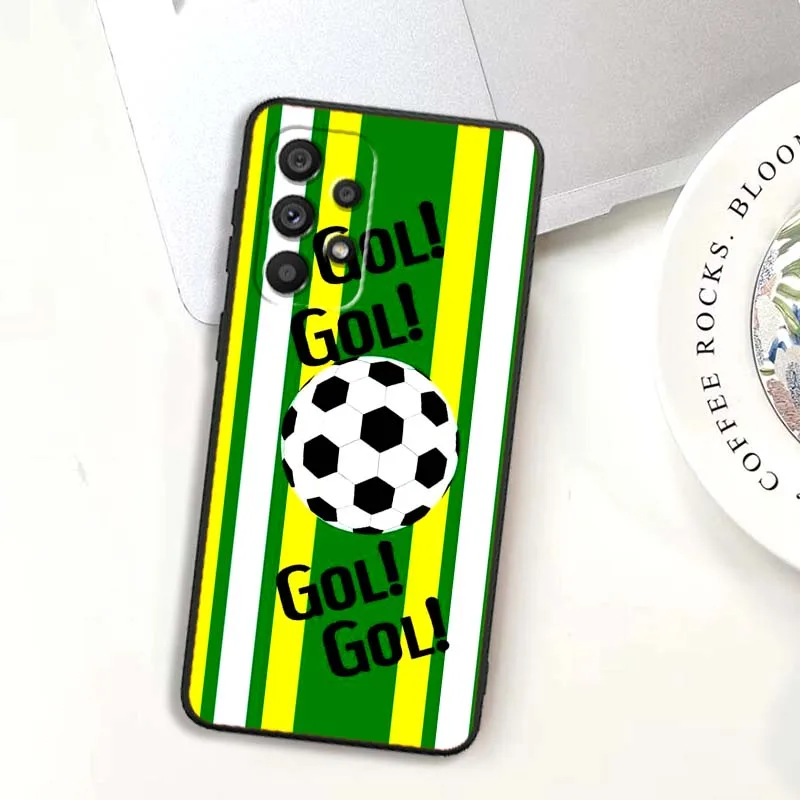 Anime Football Design Phone Case For Samsung A73 A72 A71 A55 A54 A53 A52 A51 A13 A22 A16 A15 A12 A14 A26 A07 5G Black view 6