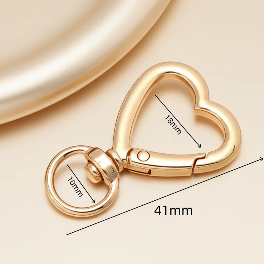5/10 pcs Metal Heart Lobster Claw Clasps Swivel Lanyards Trigger Snap Hooks Strap for Jewelry Making DIY Bags Keychain Key Rings