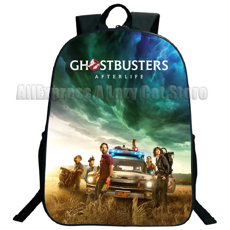 Mochila Ghostbusters Afterlife para meninos e meninas, mochila de anime com zíper, alunos do ensino fundamental e médio