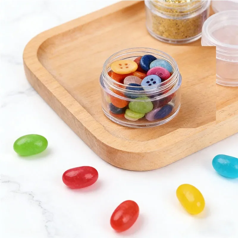 50Pcs 2-20g Round Clear Plastic Sample Jars Travel Leak Proof Cosmetic Container with Lids Creams  for Creams Lotions Ointments