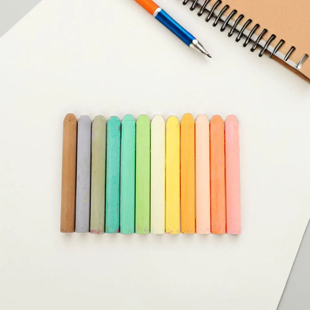 

48Pcs Bright Colored Dustless Sidewalk Chalk Set Washable for School Classroom Outdoor Drawing Supplies Chalk Pastels