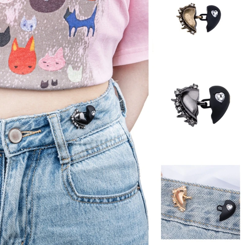 Heart Waist Buckles Fashion Waist Cinchers Durability Waist Clip Suitable for Jeans Pants Skirts Aprons 3pcs