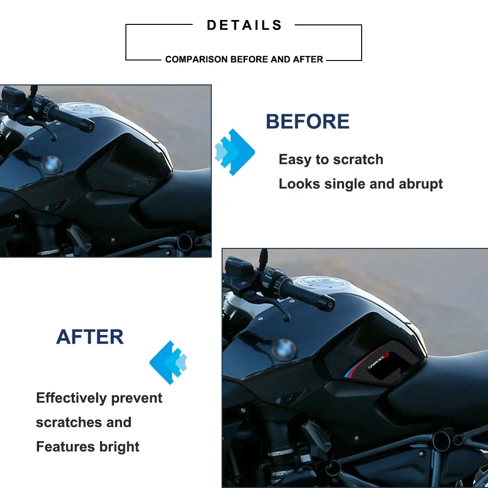 Motorcycle R 1200 R For BMW R 1200 R 2015 2016 3D Resin Tank Side Pad Sticker Waterproof Anti-scratch Protector Sticker