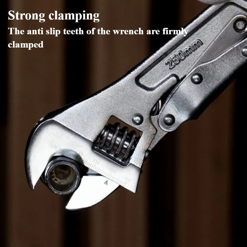 Adjustable Wrench 10 Inch Flexible Wrenchs Multifunctional Non-slip Wrench Machinery Maintenance Installation Powerful Pliers
