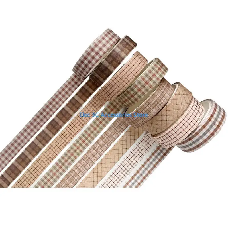 

Y51A 8Pcs Aesthetic Decorative Tape for Scrapbooking Journal Album Art Masking Tape