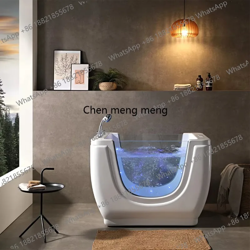 Luxury Thermostatic  Spa Bathtub Whirlpool Freestanding Acrylic Bubble Massage Bath Tub