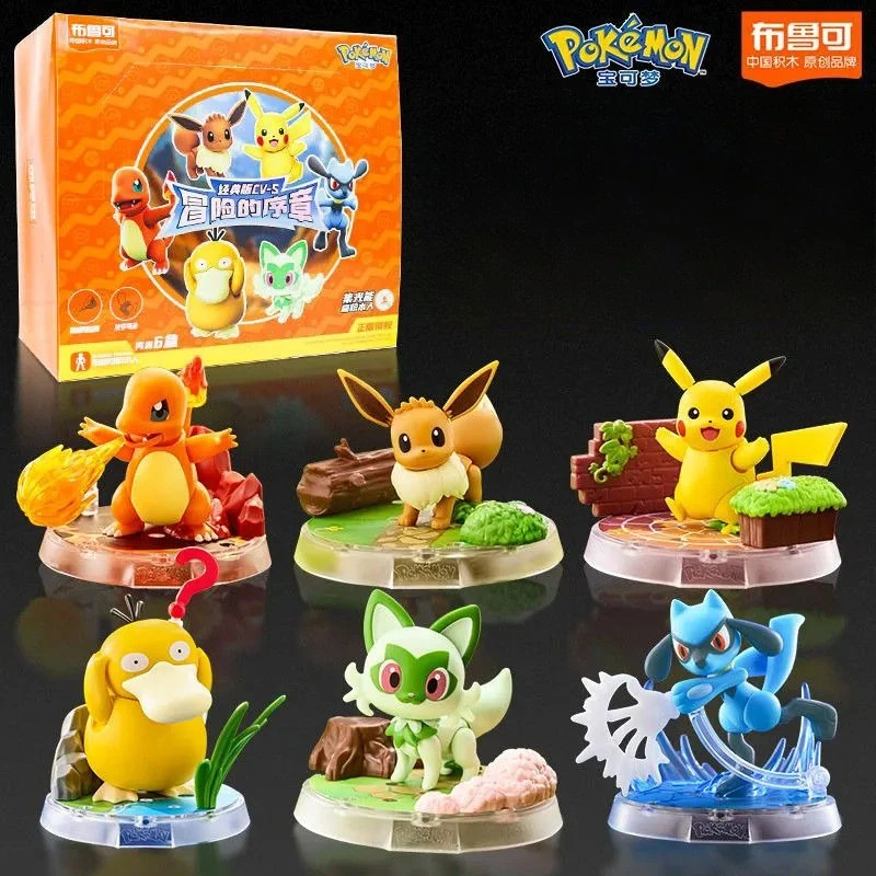 

Blokees Pokemon The Prologue of the Adventure Charizard Ceruledg Greninja Meowscarada Персонажи из мультфильмов Строительный блок