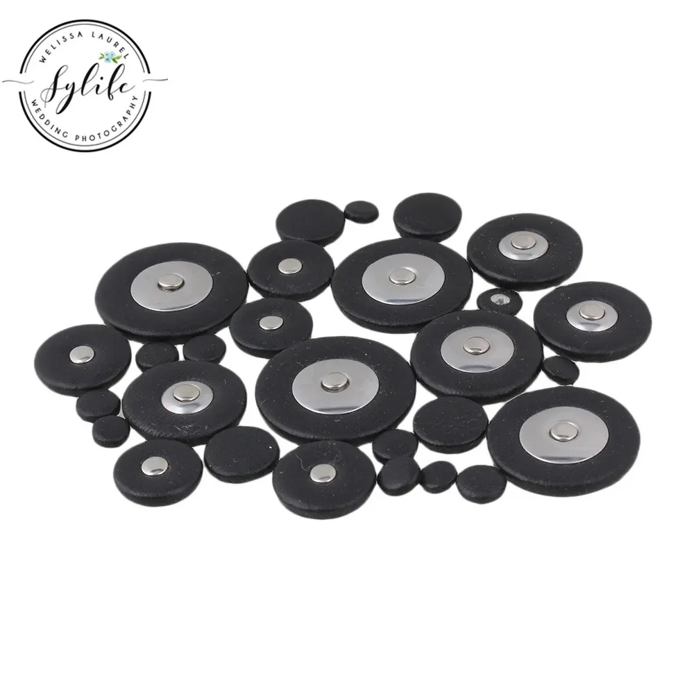 28pcs Black Woodwind Leather Pads For Soprano Saxophone