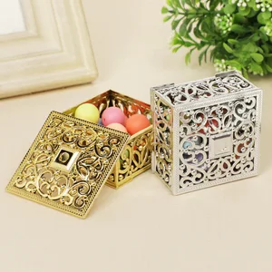 Mini Treasure Storage Schmuckschatule, Golden Folha, Süßigkeiten, Halskette, Ohrring, Talão, Schmuckstück, klein, Hochzeitsdekoration, Partygeschenk 11 Hauptverkäufe Goldener Jahrgang - №7