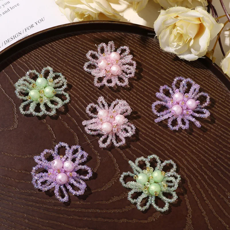 Shoe Charms Beaded Pearl Hollow Flower 1 Piece Summer Resin Clips for Clogs Sandals Vacation Lightweight Non Slip Versatile
