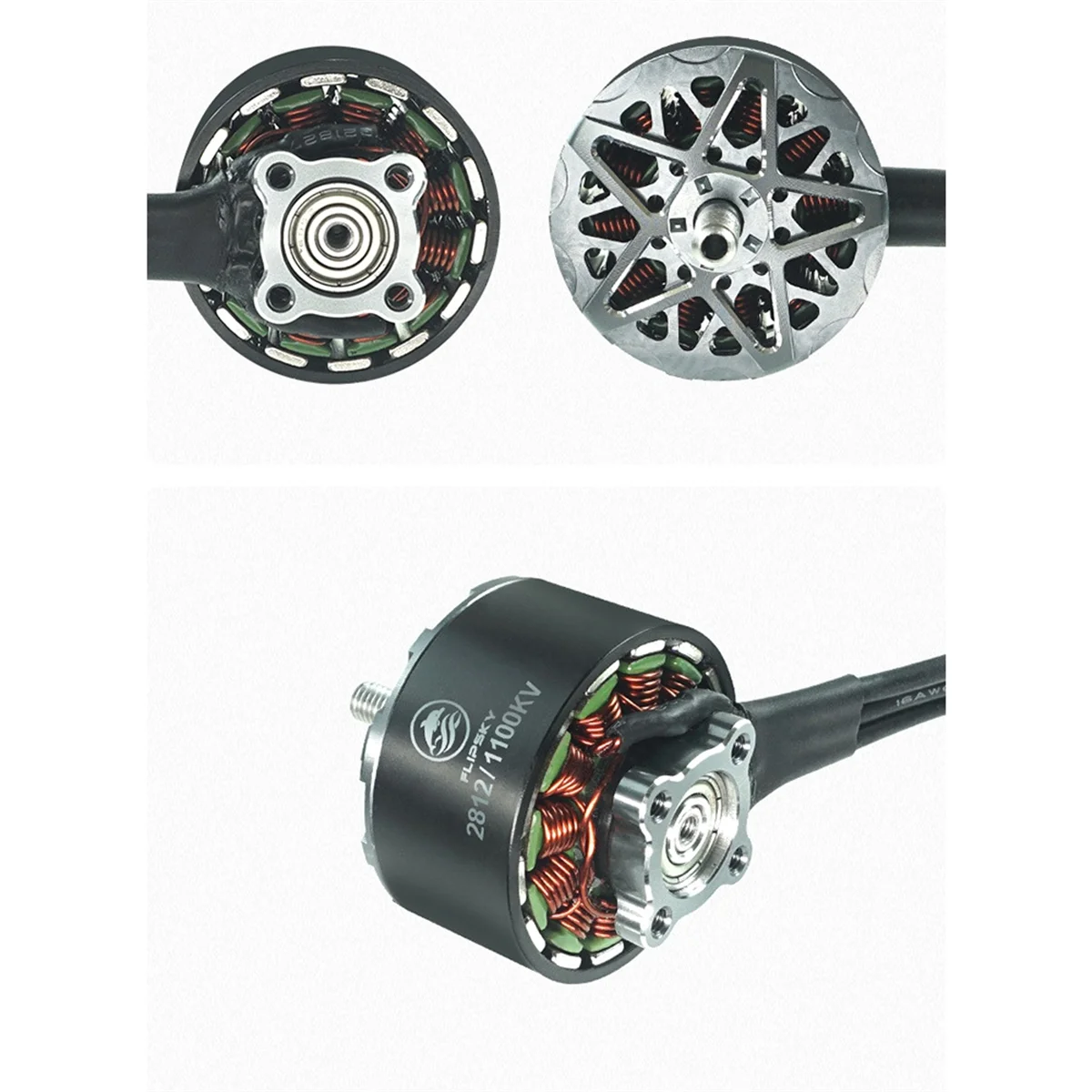 

M85K 2812 1100KV Бесщеточный двигатель 3-фазный 24 В 3-8S 1406 Вт для FPV Racing RC Drone Запчасти Двигатель