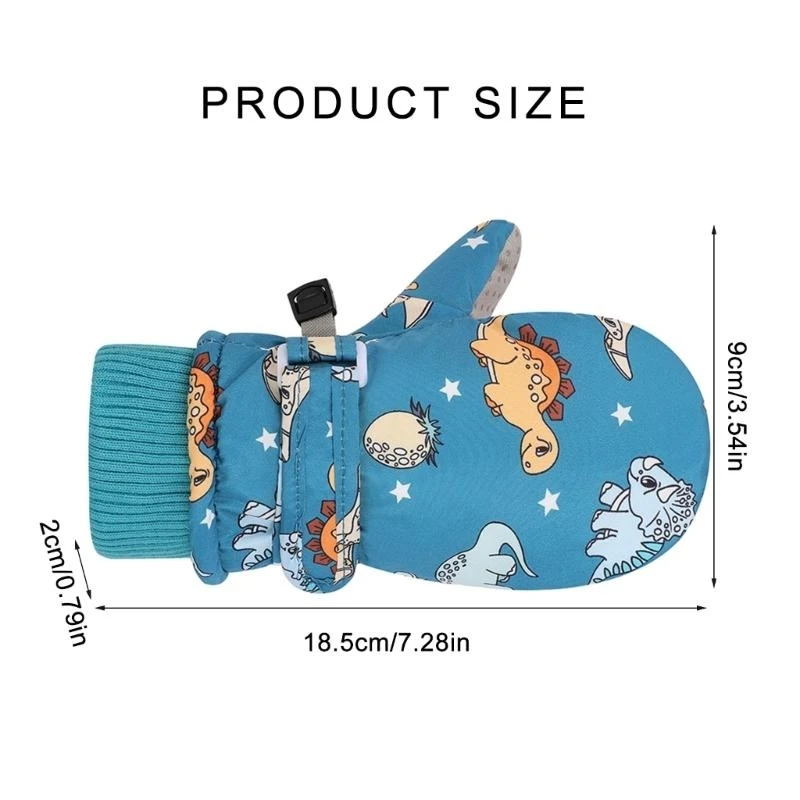 Trẻ mùa đông tuyết cho trẻ thời tiết lạnh 2-4 tuổi Chống nước ấm Găng tay trượt tuyết mùa đông