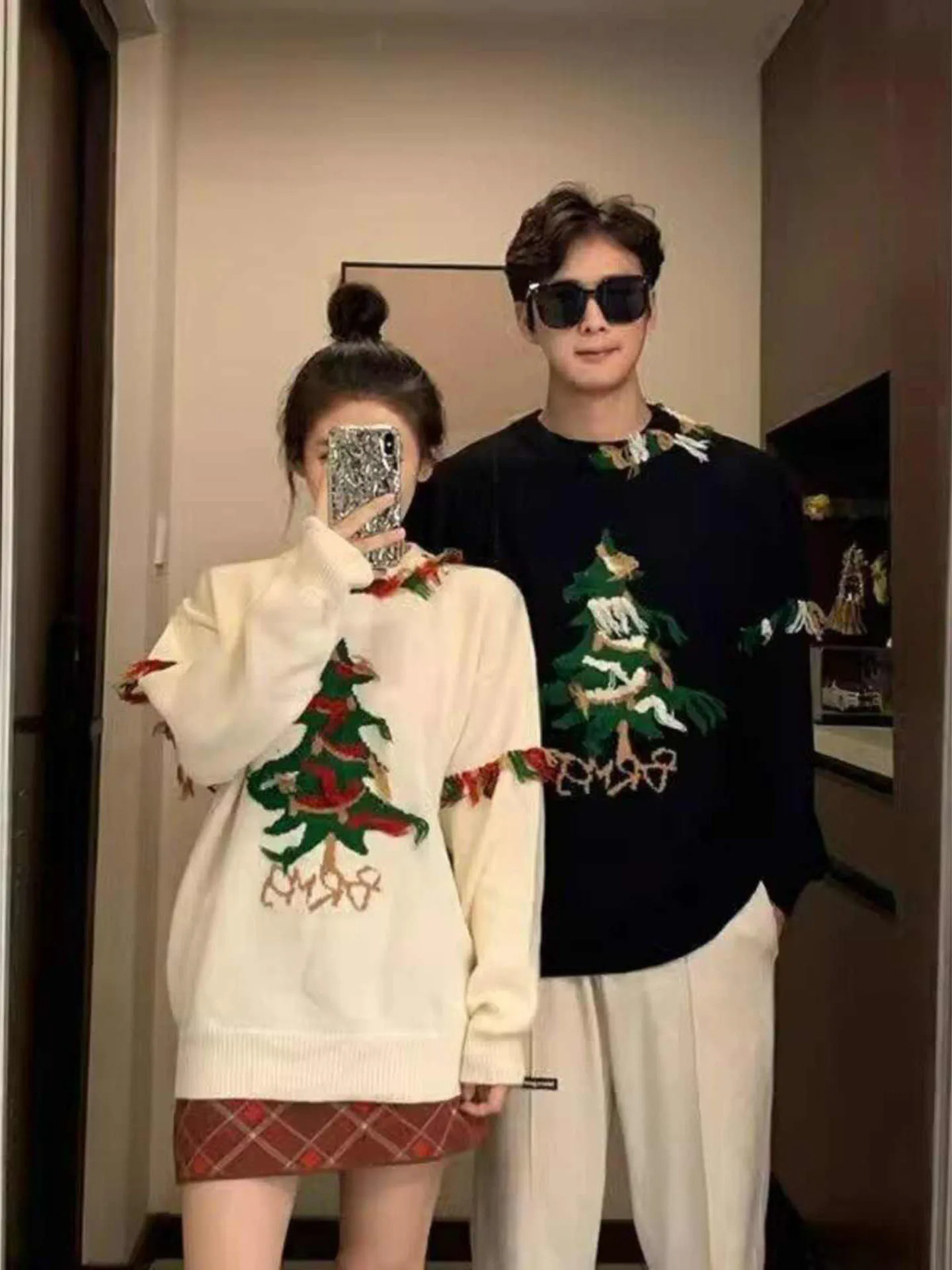 

Американский свитер-пуловер American Sle Cisas Tree Knitwear для пар, осенне-зимний, мужской, свободного кроя, теплый, с длинными рукавами, круглым вырезом