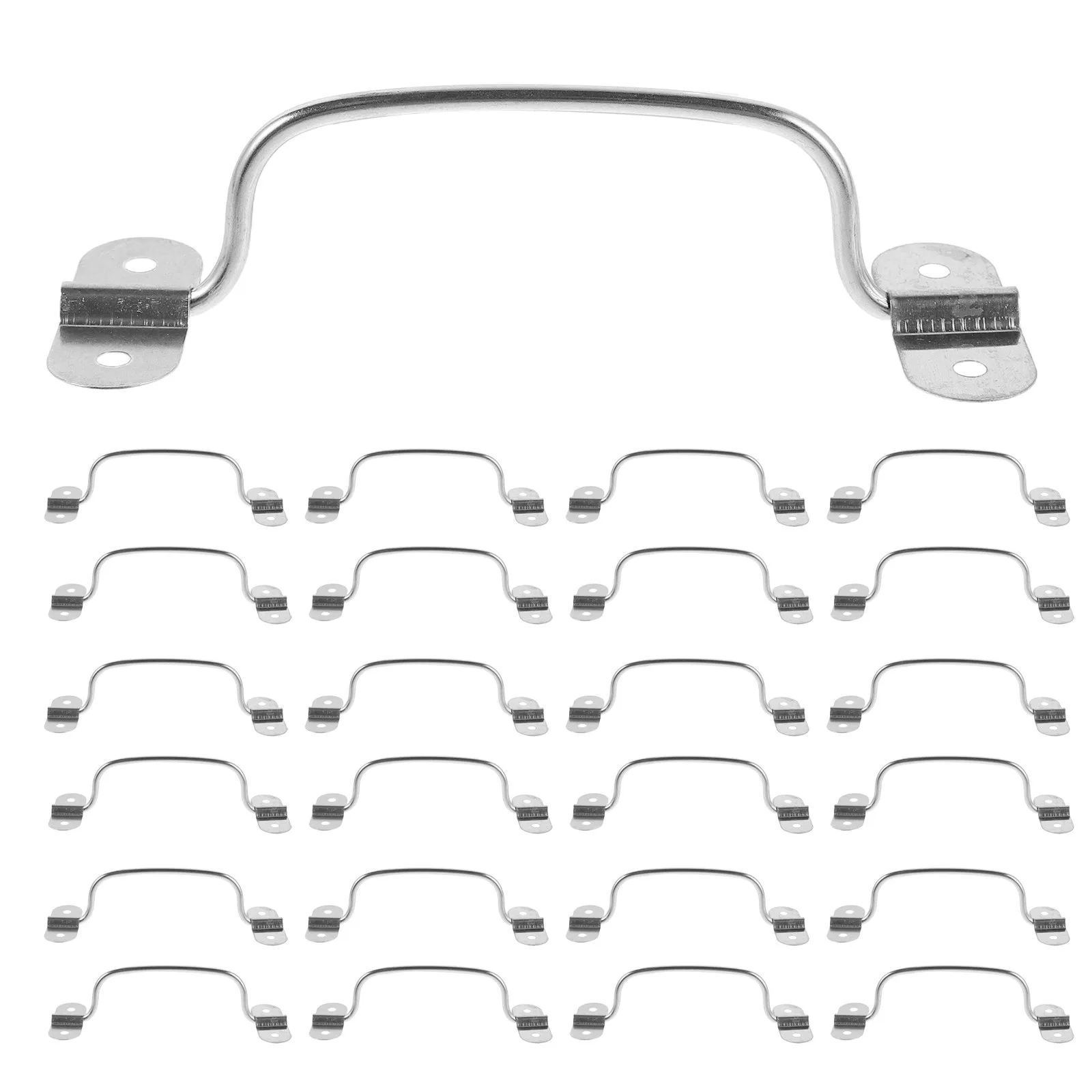 40Pcs Heavy Duty Stainless Steel Folding Handles for Toolbox Storage Box Crate Chest Case Replacement Robust Carry Handles