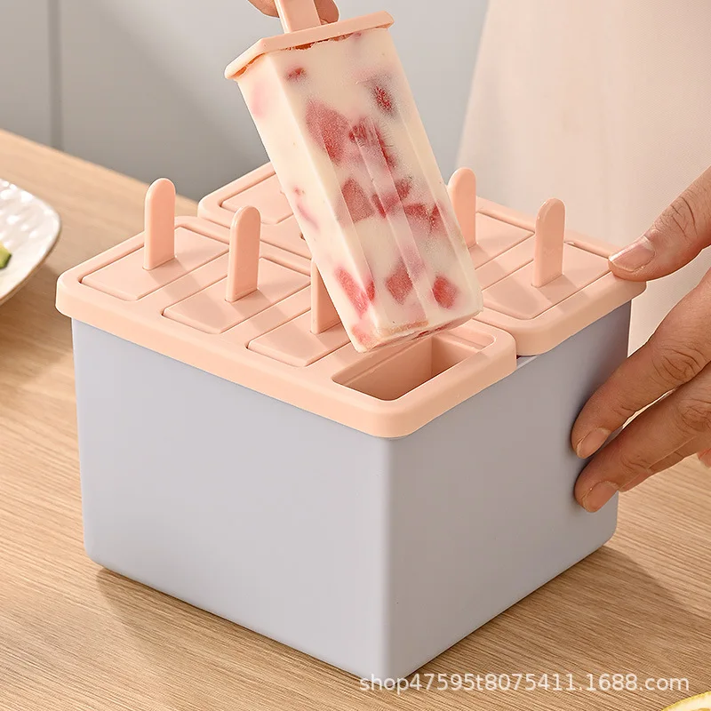 

Форма для мороженого с мороженым, пищевая бытовая коробка для кубиков замороженного льда с крышкой, домашняя форма для артефактов мороженого