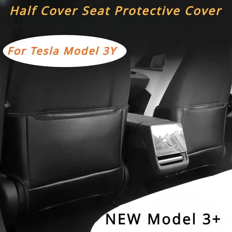 For 2024 Tesla New Model 3 Highland Car Seat Backrest Antidirty Pad Seat Protection Cover Anti Kick Pad Car Interior for Model3Y