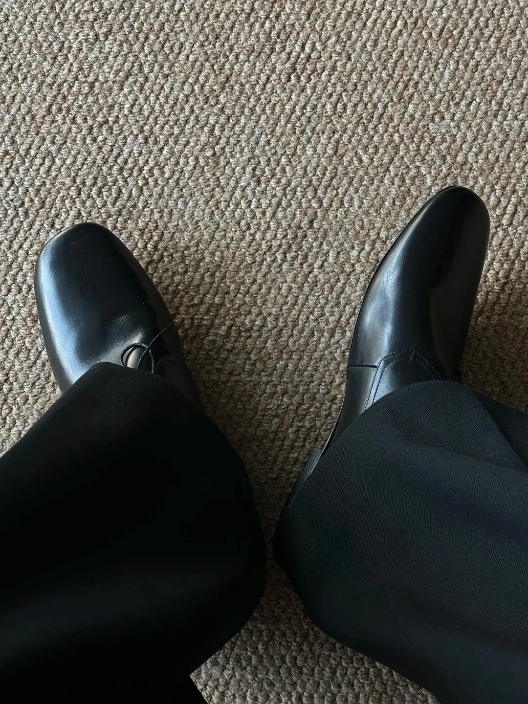 Cleanfit Casual Leather Shoes Men's Shoes Comfortable Fashionable Business Formal Black Leather Shoes for Groom