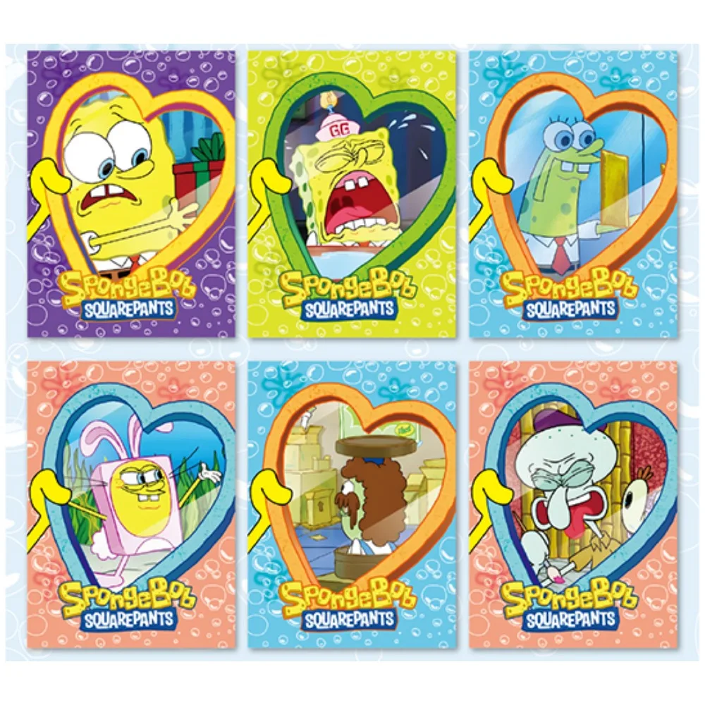 Echte SpongeBob Schwammkopf Kartens ammlung Cartoon Super Bowl Leadsänger Diamant Flash-Karte Geburtstags geschenk Spielzeug für Kinder