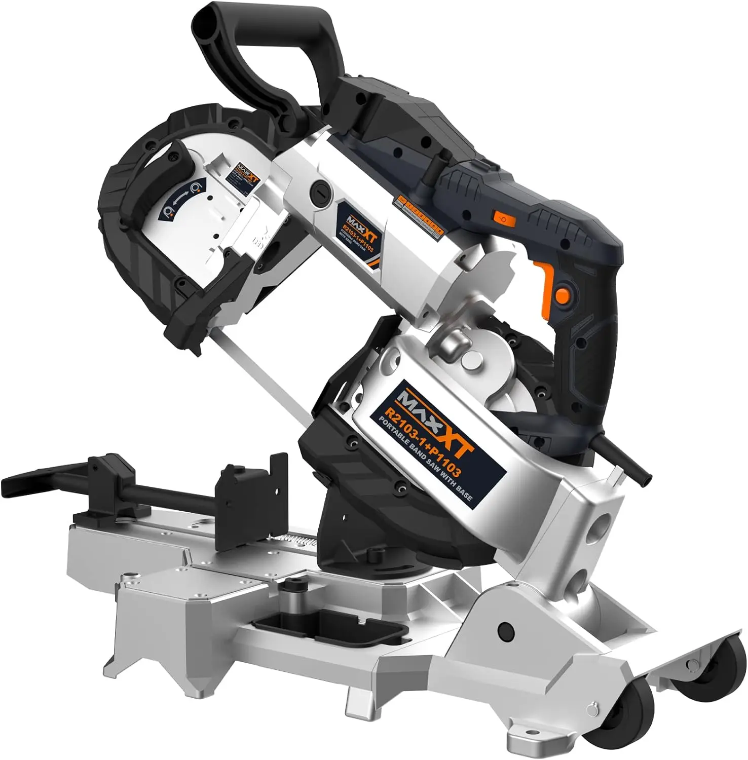 

MAXXT Band Saw with Lightweight Aluminum Base 10 Amp 5 Inch Deep Cut Variable Speed Handheld Automatic Multipurpose Cut