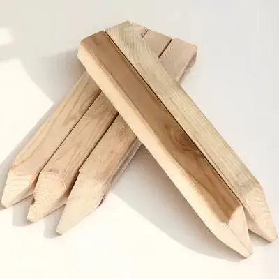 

5pcs Measurement Stakes Wooden Garden Fence Decoration Building Survey Markers Durable Pile For Outdoor Landscaping Tool
